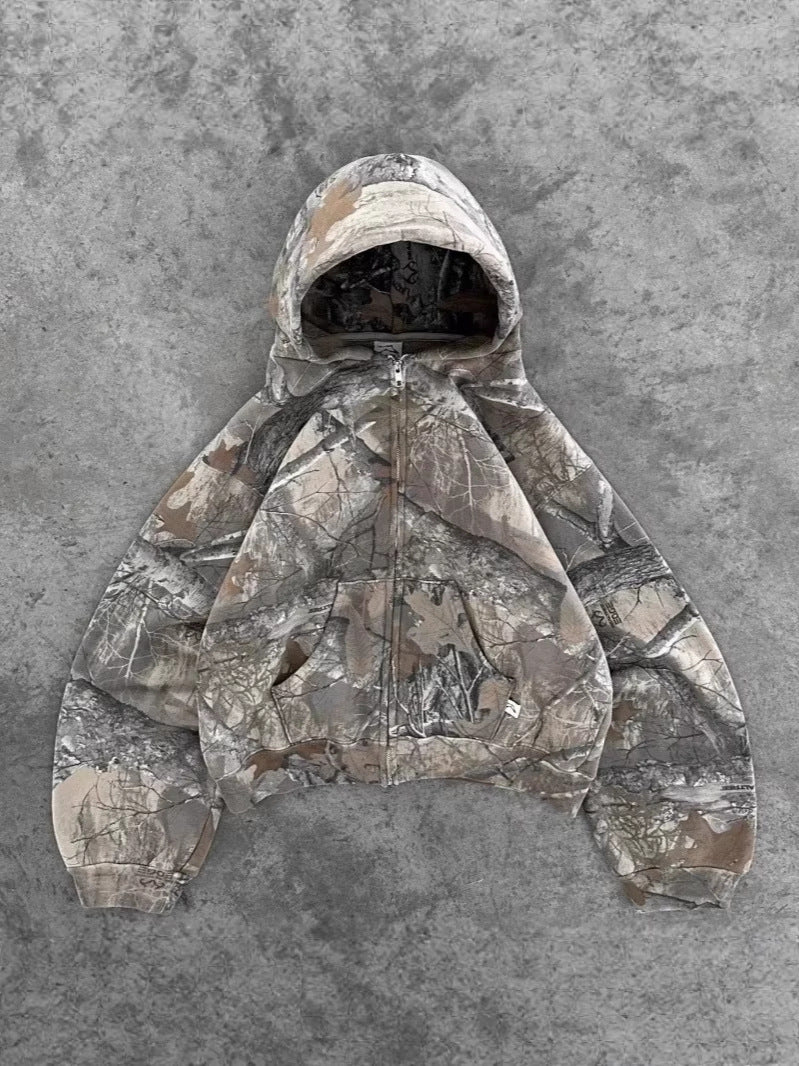 Mens Fleece Lined Zip Up Hooded Sweatshirt