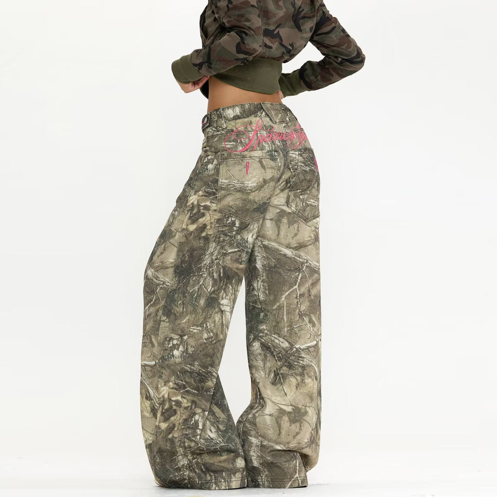 Vintage Camouflage Denim Jeans