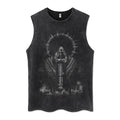 Men's Washed Cotton Sleeveless Shirt