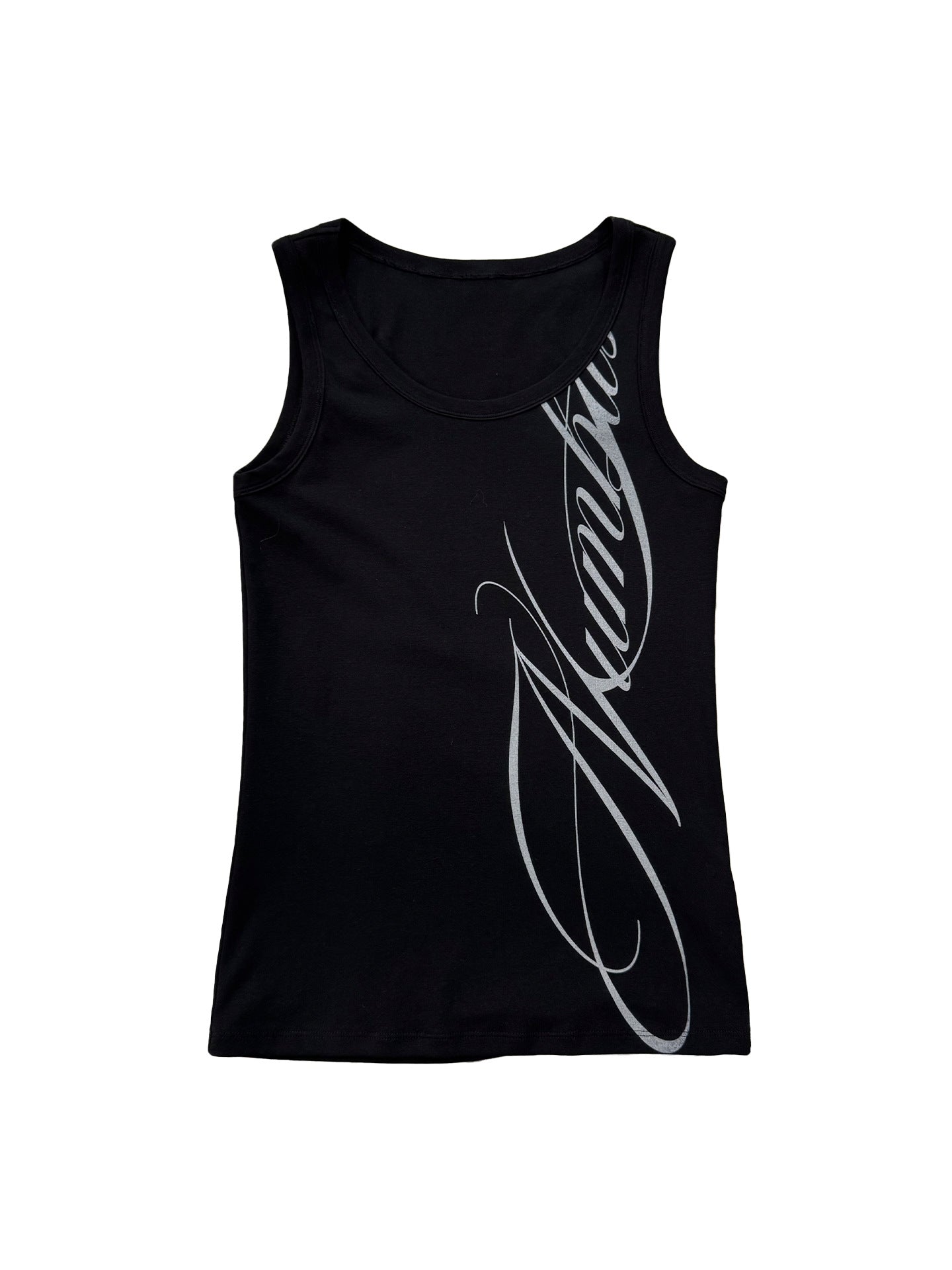 Letter Print Slim Fit Tank Top