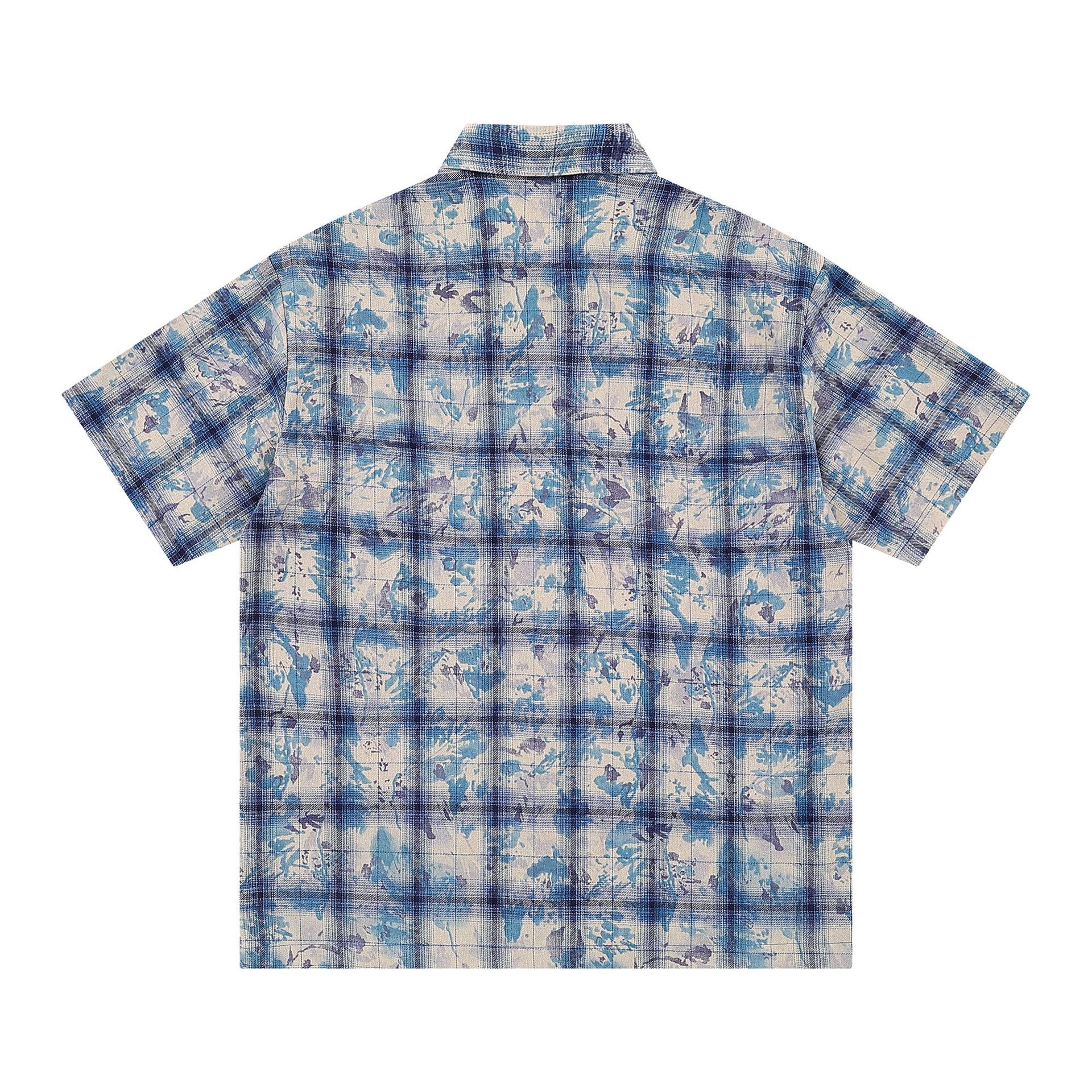 Tie Dye Plaid Shirt Men