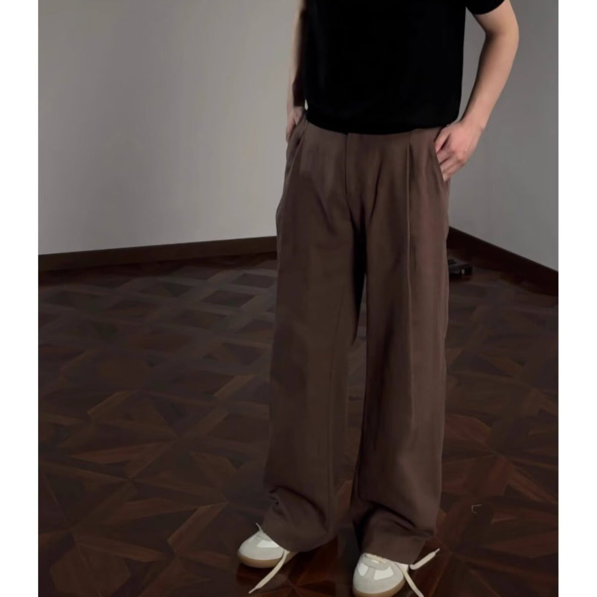 Tencel Linen Straight Wide-Leg Pants