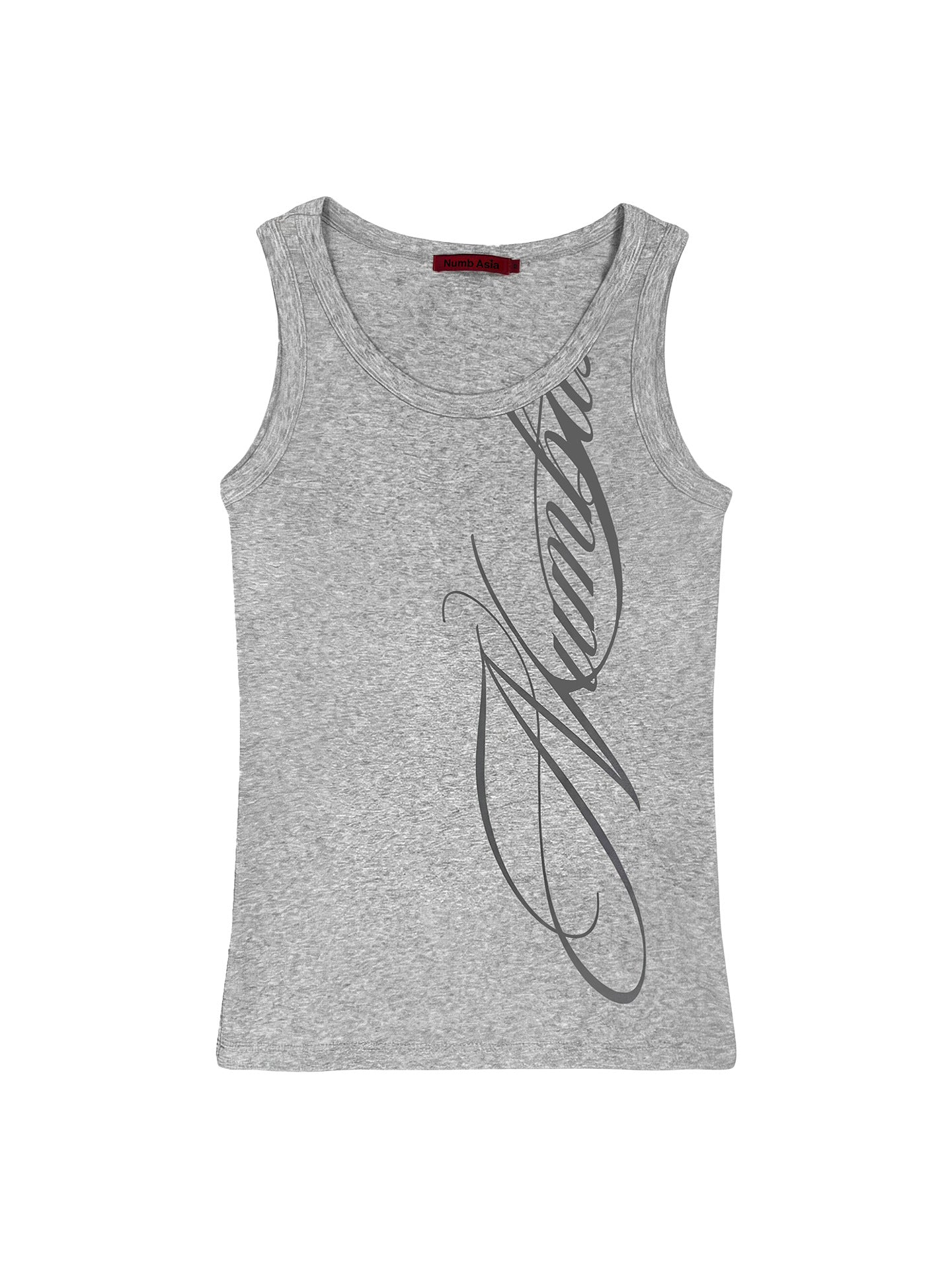 Letter Print Slim Fit Tank Top