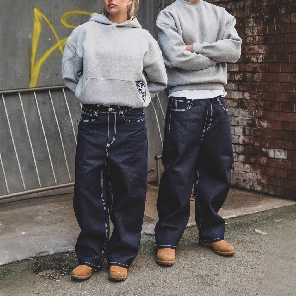 Autumn and Winter Retro Blue Jeans for Men and Women